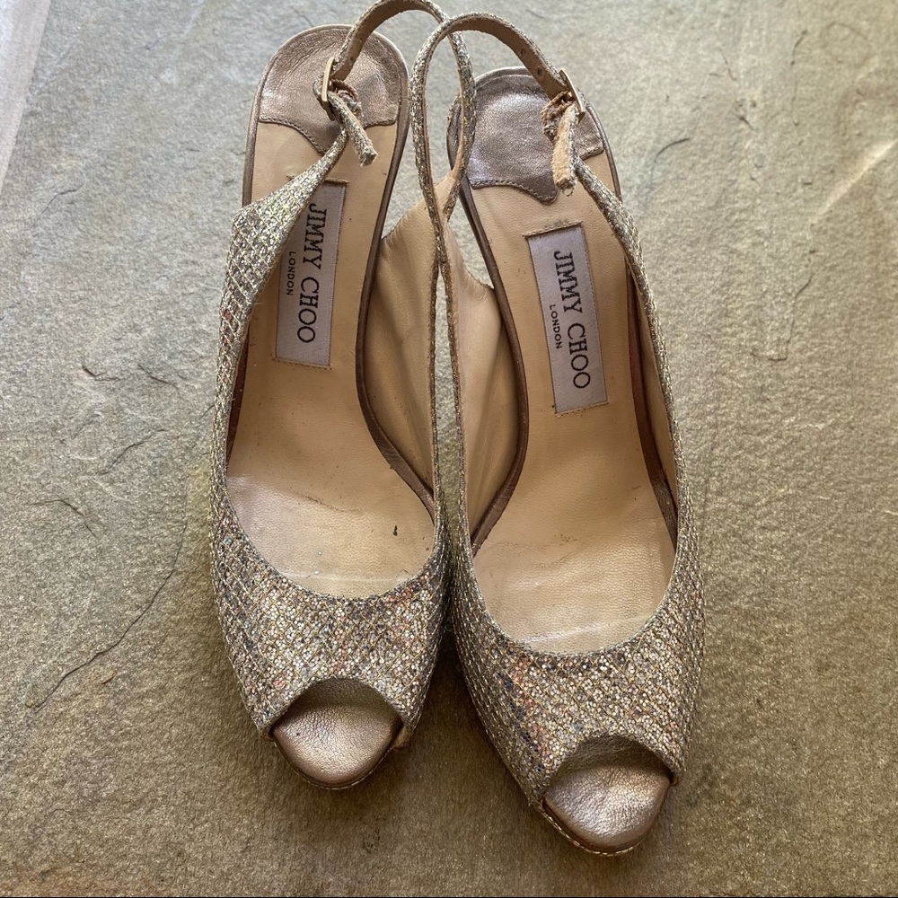 Sparkling Silver Jimmy Choo Heels💎